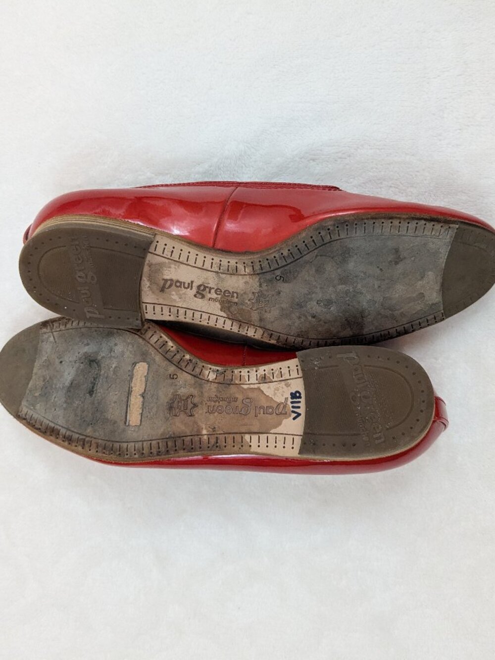 Paul Green Tassel Flats Patent Leather Cherry Red - Picture 9 of 11